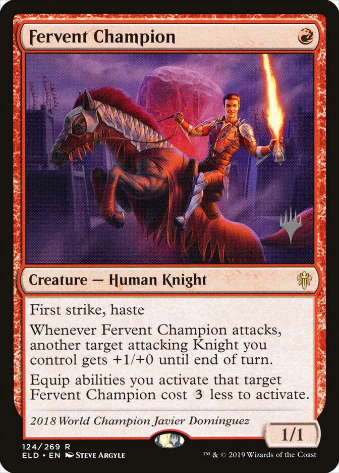 Fervent Champion (Promo Pack) [Throne of Eldraine Promos] | Jomio and Rueliete's Cards and Comics