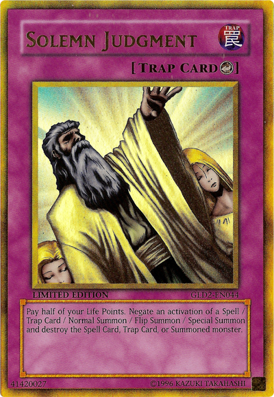 Solemn Judgment [GLD2-EN044] Ultra Rare | Jomio and Rueliete's Cards and Comics