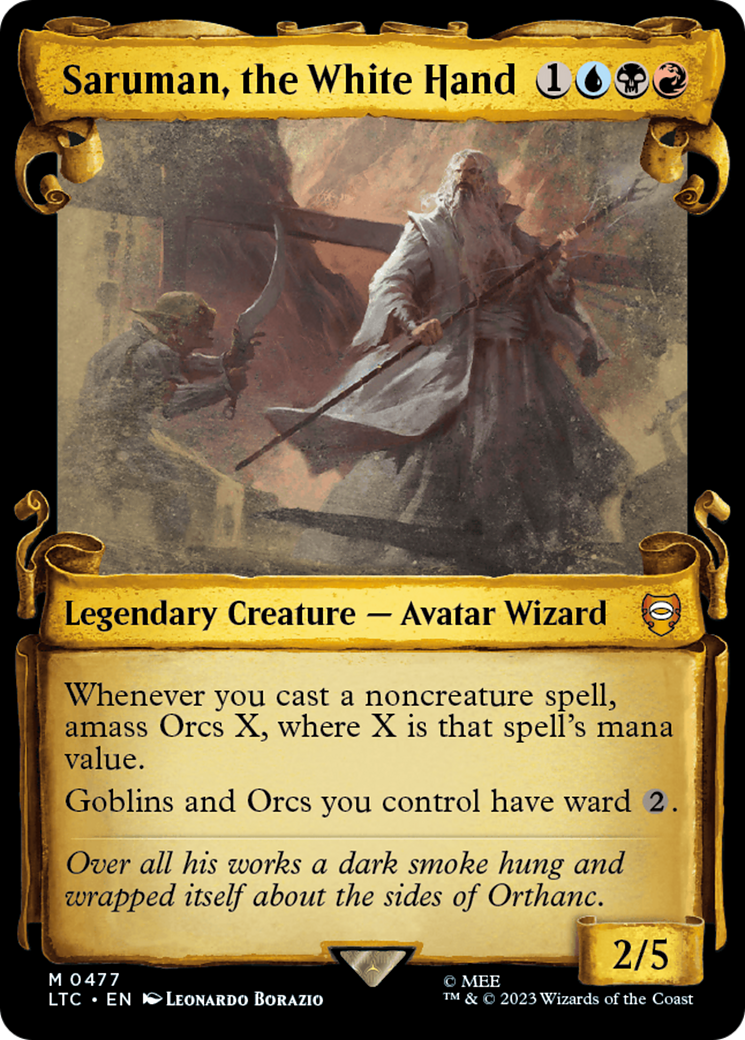 Saruman, the White Hand [The Lord of the Rings: Tales of Middle-Earth Commander Showcase Scrolls] | Jomio and Rueliete's Cards and Comics