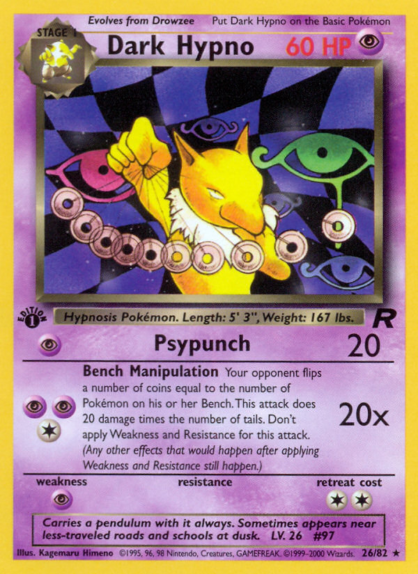 Dark Hypno (26/82) [Team Rocket 1st Edition] | Jomio and Rueliete's Cards and Comics