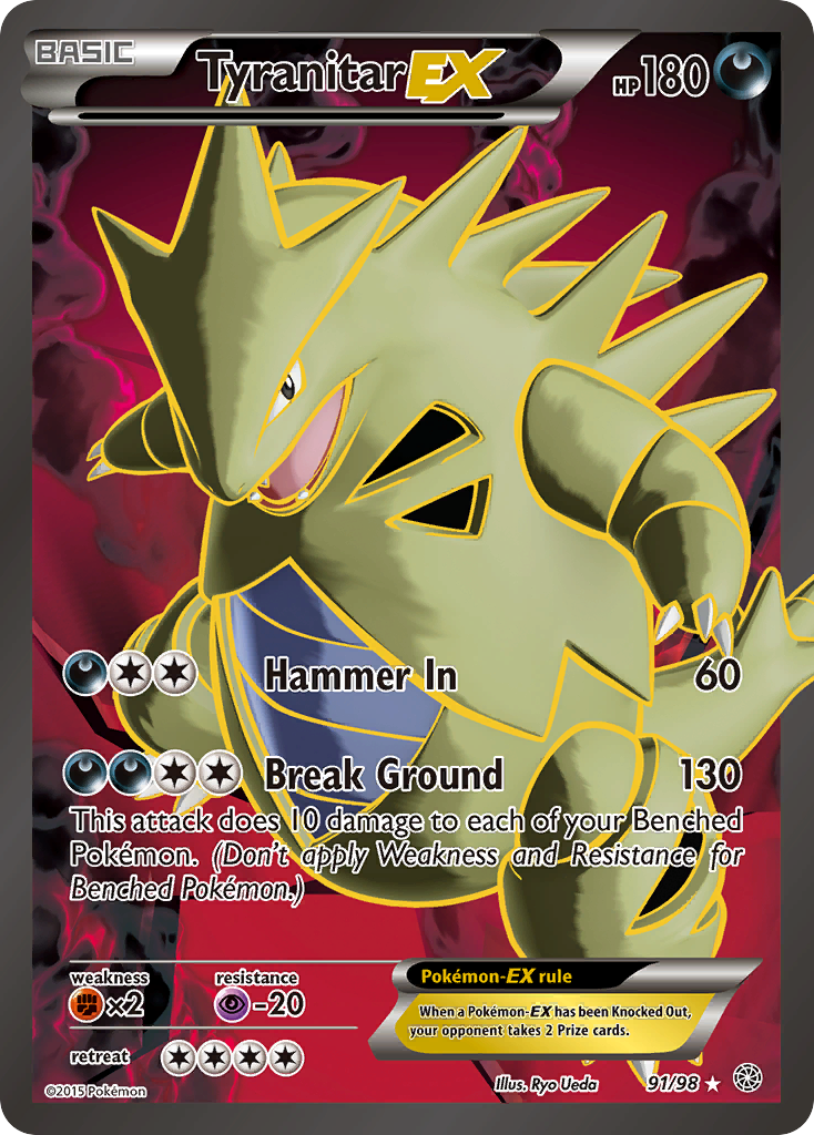 Tyranitar EX (91/98) [XY: Ancient Origins] | Jomio and Rueliete's Cards and Comics
