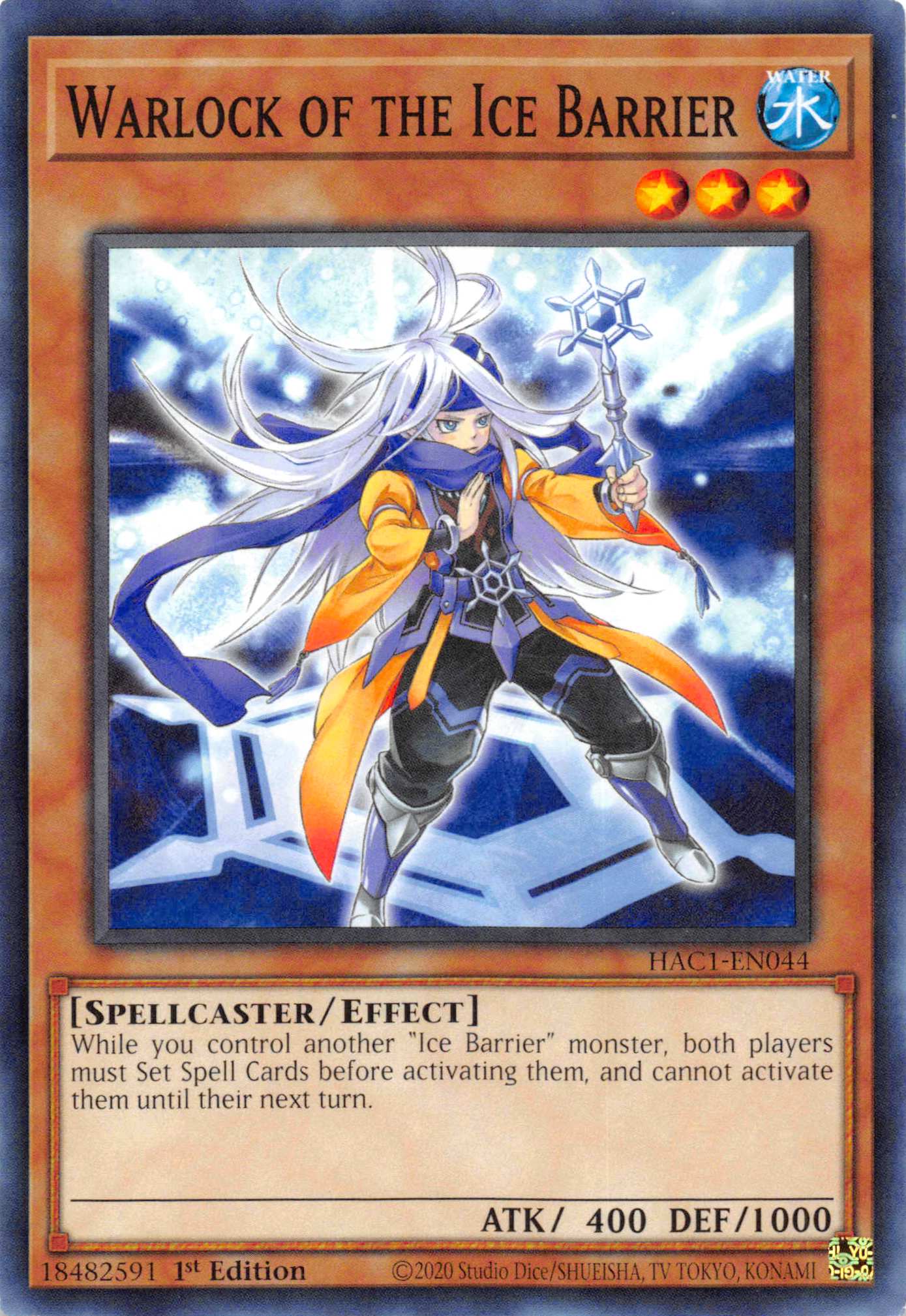 Warlock of the Ice Barrier (Duel Terminal) [HAC1-EN044] Parallel Rare | Jomio and Rueliete's Cards and Comics