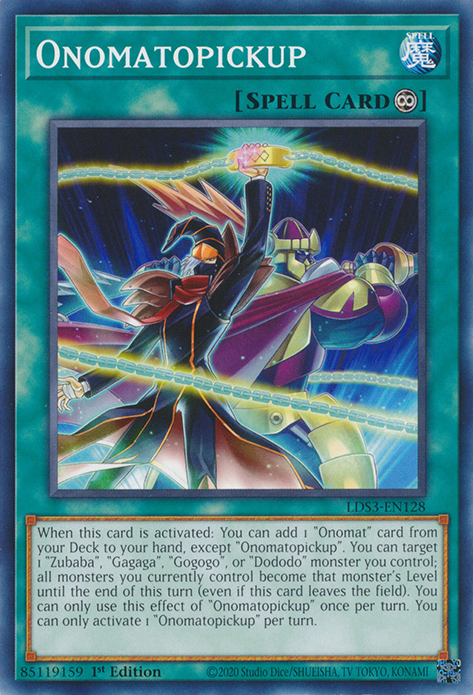 Onomatopickup [LDS3-EN128] Common | Jomio and Rueliete's Cards and Comics