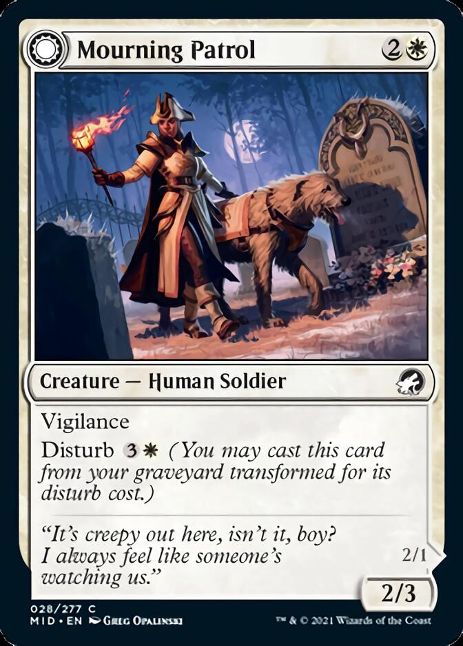 Mourning Patrol // Morning Apparition [Innistrad: Midnight Hunt] | Jomio and Rueliete's Cards and Comics