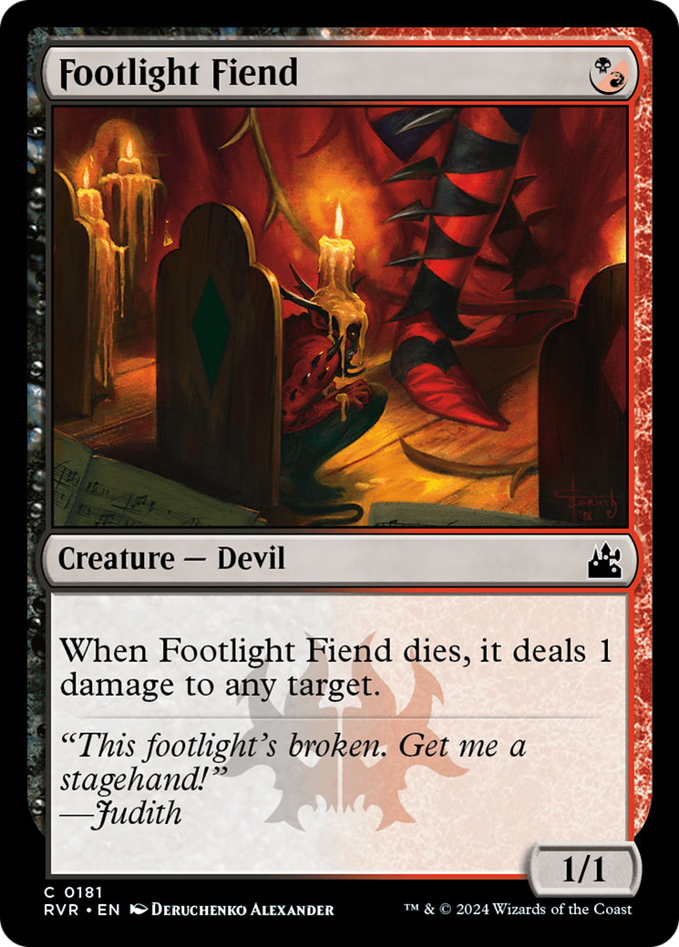 Footlight Fiend [Ravnica Remastered] | Jomio and Rueliete's Cards and Comics