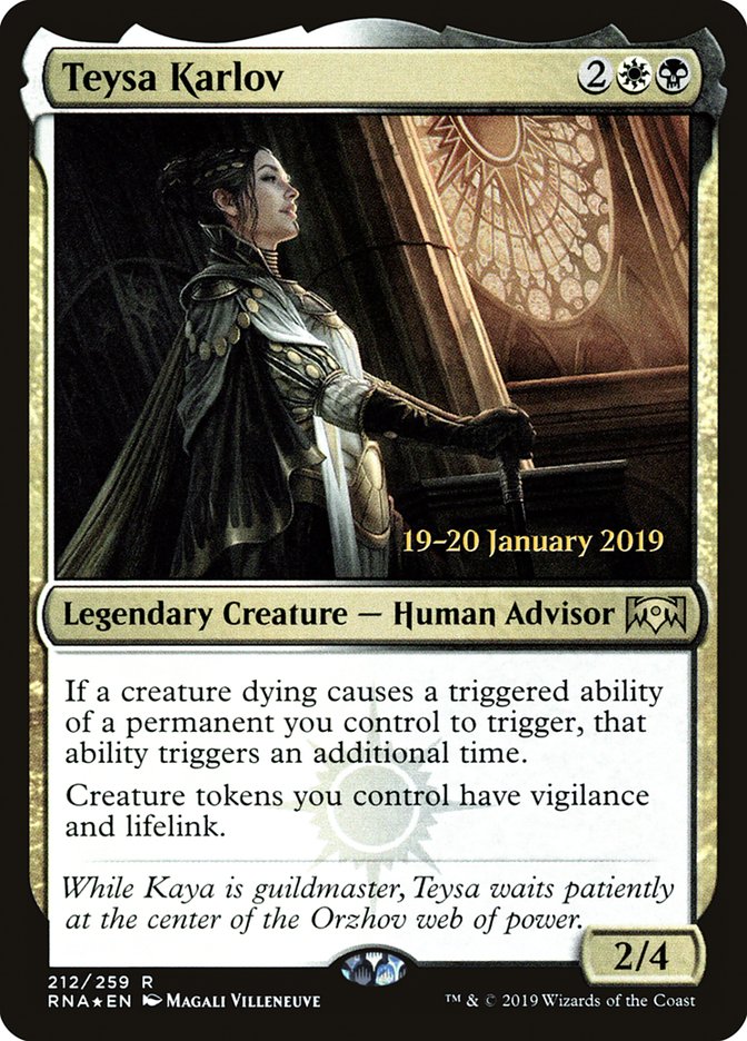 Teysa Karlov [Ravnica Allegiance Prerelease Promos] | Jomio and Rueliete's Cards and Comics