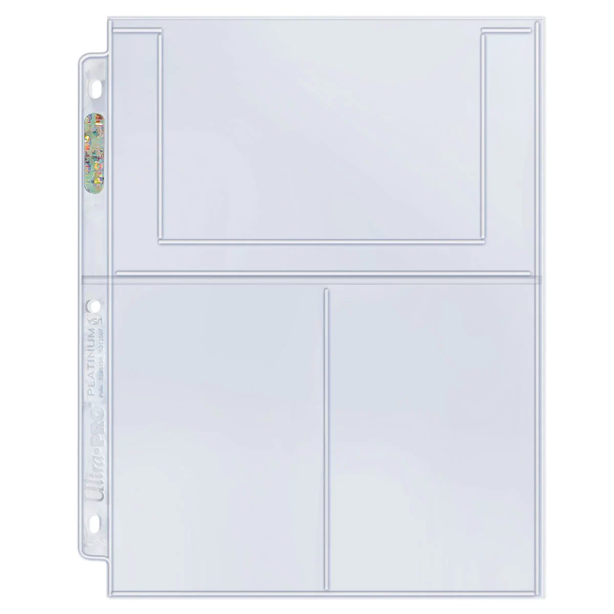 Ultra PRO: Platinum Hologram 3-Pocket Pages - 3-Holes (4" x 6" / 100-Pack) | Jomio and Rueliete's Cards and Comics