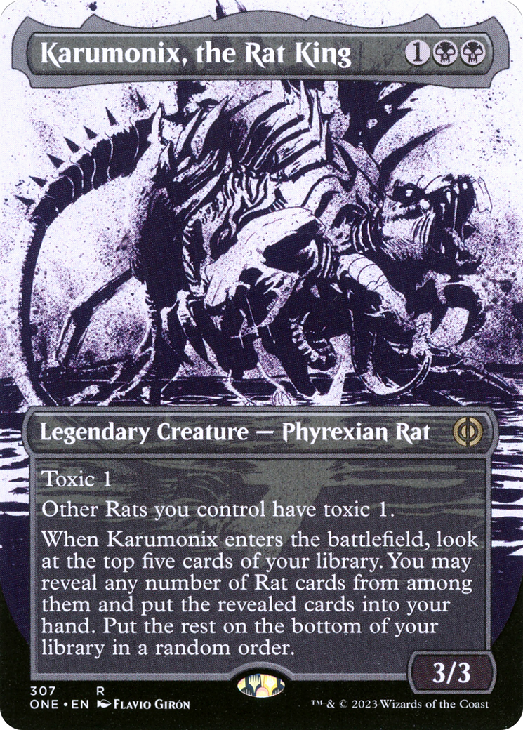 Karumonix, the Rat King (Borderless Ichor) [Phyrexia: All Will Be One] | Jomio and Rueliete's Cards and Comics