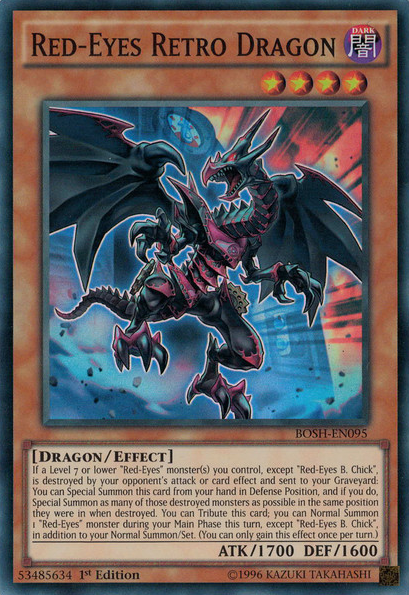 Red-Eyes Retro Dragon [BOSH-EN095] Super Rare | Jomio and Rueliete's Cards and Comics