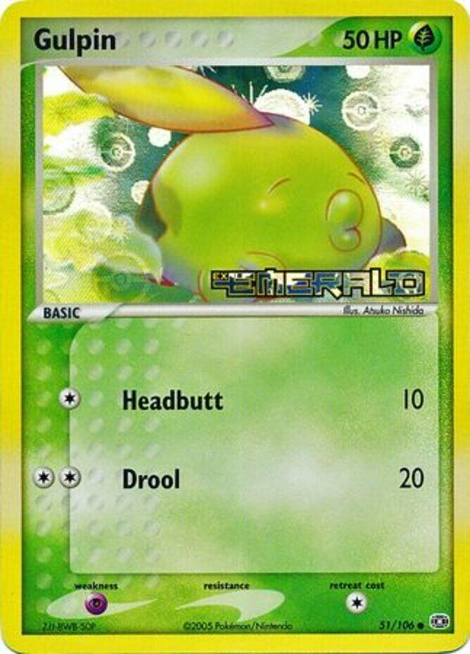 Gulpin (51/106) (Stamped) [EX: Emerald] | Jomio and Rueliete's Cards and Comics