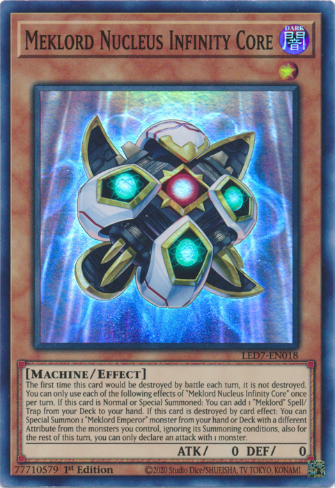 Meklord Nucleus Infinity Core [LED7-EN018] Super Rare | Jomio and Rueliete's Cards and Comics