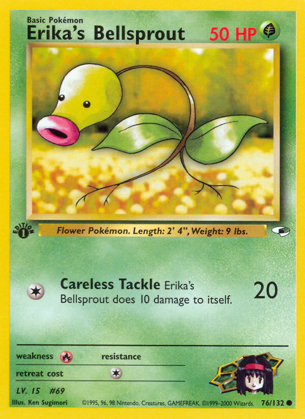 Erika's Bellsprout (76/132) [Gym Heroes 1st Edition] | Jomio and Rueliete's Cards and Comics