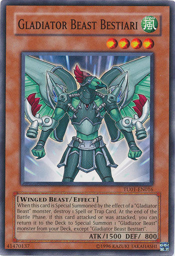Gladiator Beast Bestiari [TU01-EN016] Common | Jomio and Rueliete's Cards and Comics