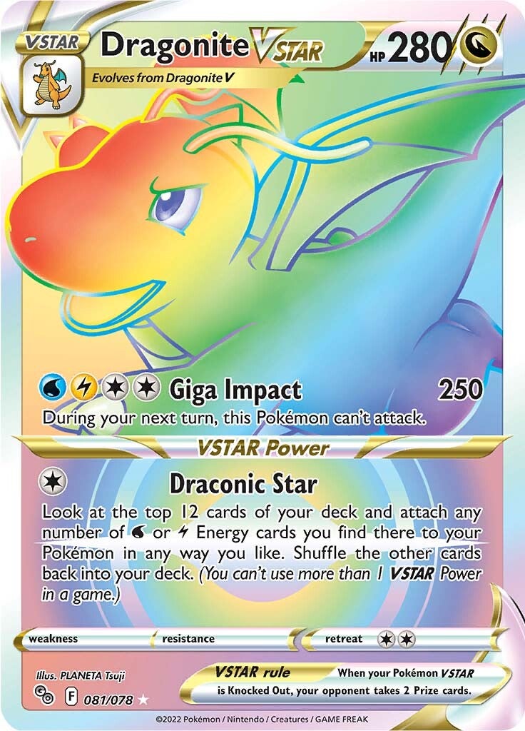 Dragonite VSTAR (081/078) [Pokémon GO] | Jomio and Rueliete's Cards and Comics