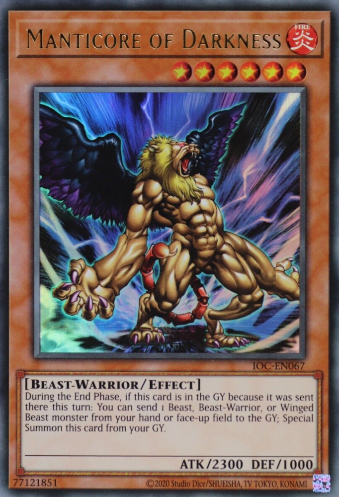 Manticore of Darkness (25th Anniversary) [IOC-EN067] Ultra Rare | Jomio and Rueliete's Cards and Comics