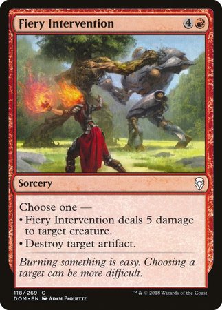 Fiery Intervention [Dominaria] | Jomio and Rueliete's Cards and Comics