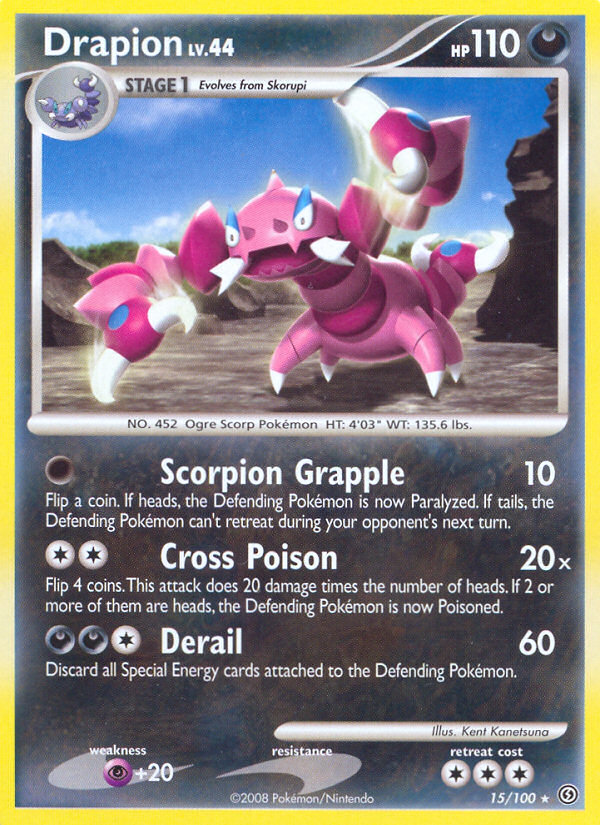 Drapion (15/100) [Diamond & Pearl: Stormfront] | Jomio and Rueliete's Cards and Comics