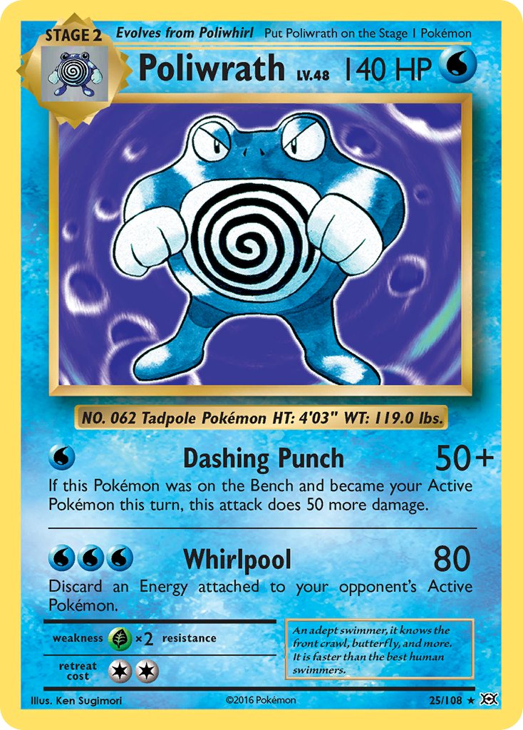 Poliwrath (25/108) (Theme Deck Exclusive) [XY: Evolutions] | Jomio and Rueliete's Cards and Comics