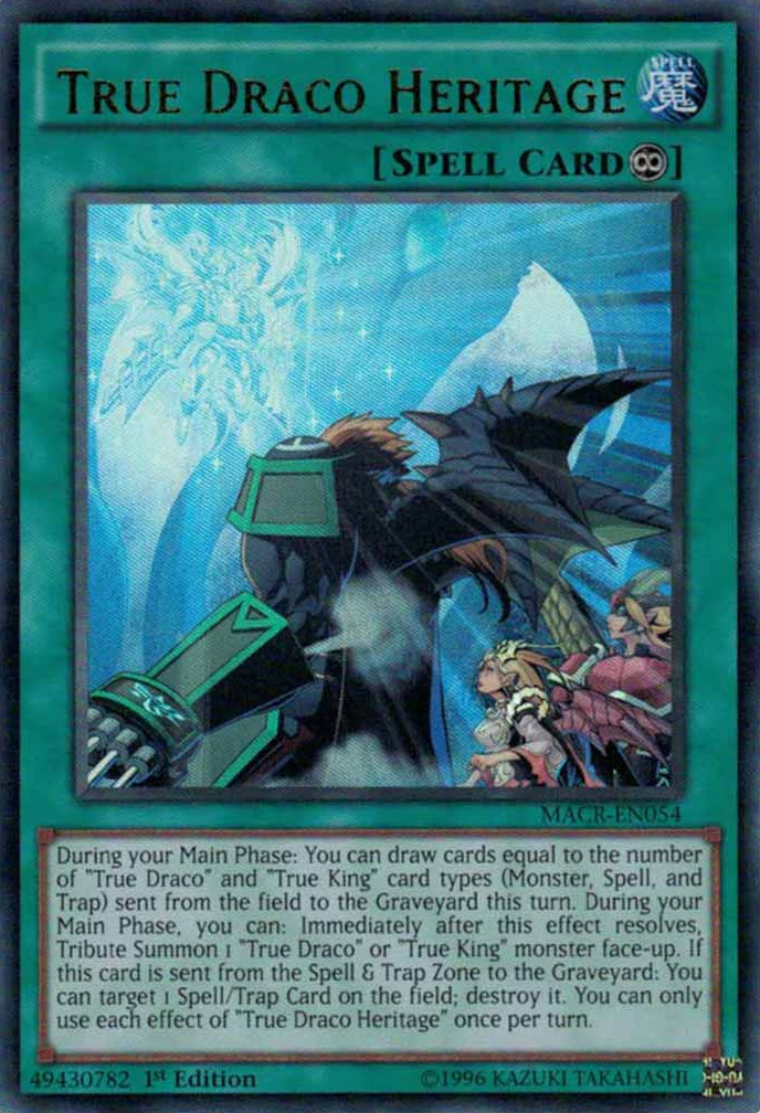 True Draco Heritage [MACR-EN054] Ultra Rare | Jomio and Rueliete's Cards and Comics