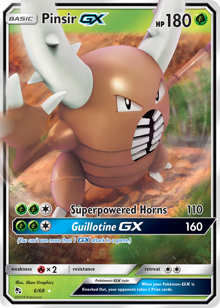 Pinsir GX (6/68) [Sun & Moon: Hidden Fates] | Jomio and Rueliete's Cards and Comics