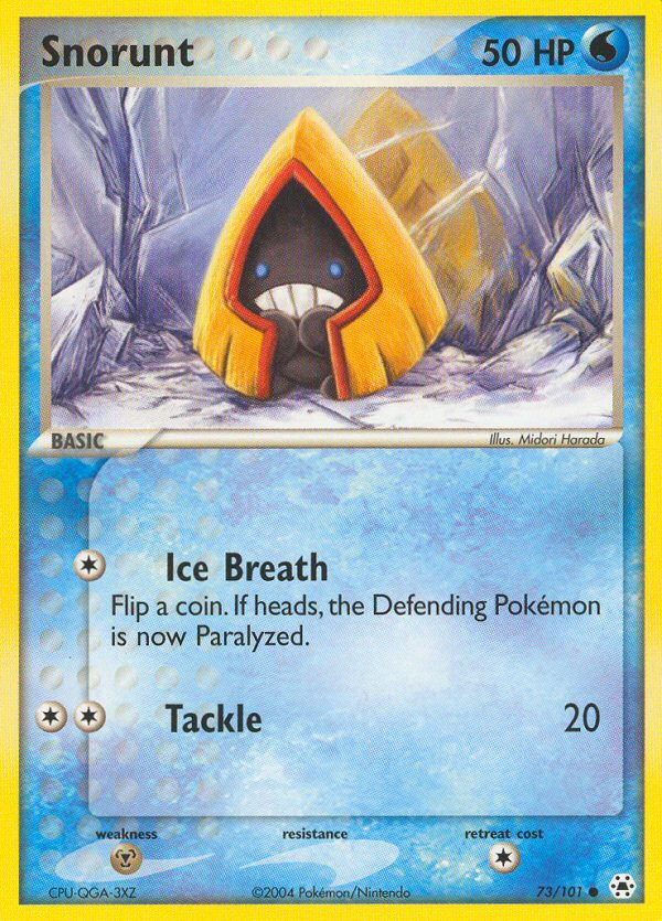 Snorunt (73/101) [EX: Hidden Legends] | Jomio and Rueliete's Cards and Comics