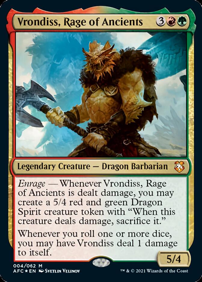 Vrondiss, Rage of Ancients [Dungeons & Dragons: Adventures in the Forgotten Realms Commander] | Jomio and Rueliete's Cards and Comics