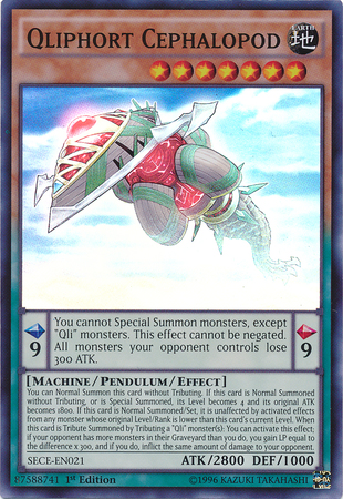Qliphort Cephalopod [SECE-EN021] Super Rare | Jomio and Rueliete's Cards and Comics