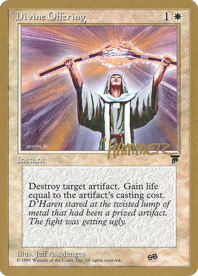 Divine Offering (Shawn "Hammer" Regnier) (SB) [Pro Tour Collector Set] | Jomio and Rueliete's Cards and Comics