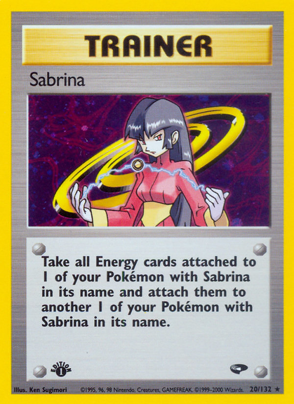 Sabrina (20/132) [Gym Challenge 1st Edition] | Jomio and Rueliete's Cards and Comics