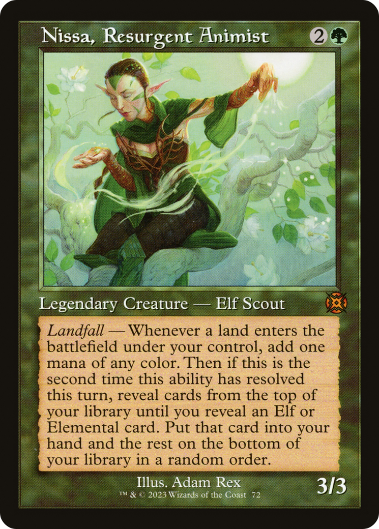 Nissa, Resurgent Animist (Retro) [March of the Machine: The Aftermath] | Jomio and Rueliete's Cards and Comics