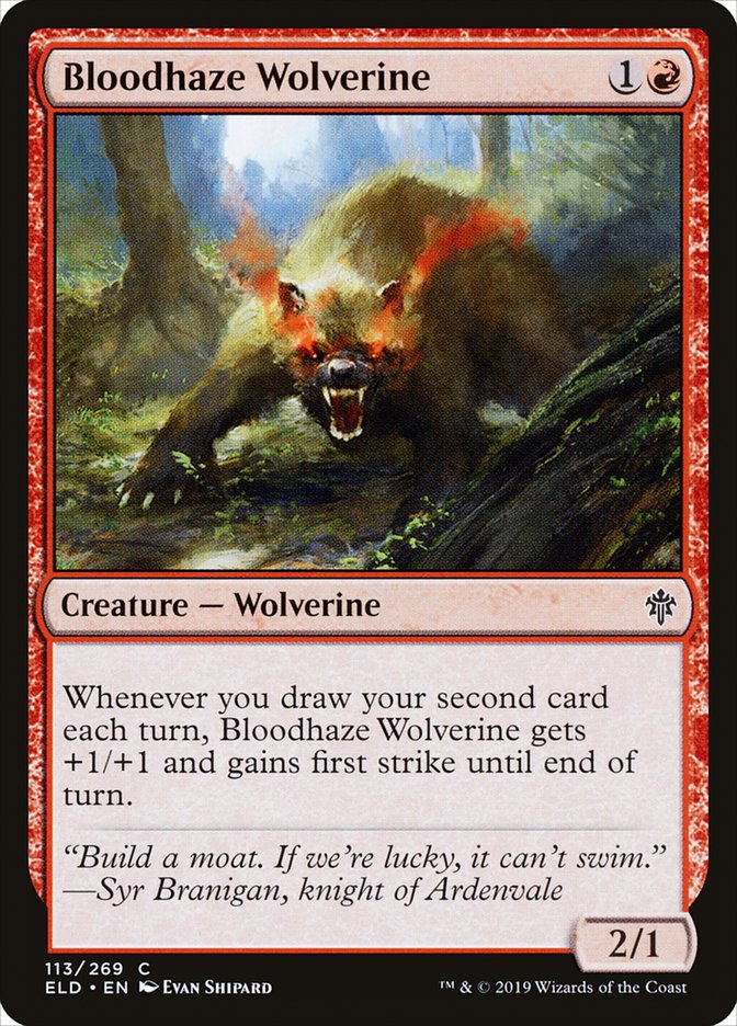 Bloodhaze Wolverine [Throne of Eldraine] | Jomio and Rueliete's Cards and Comics