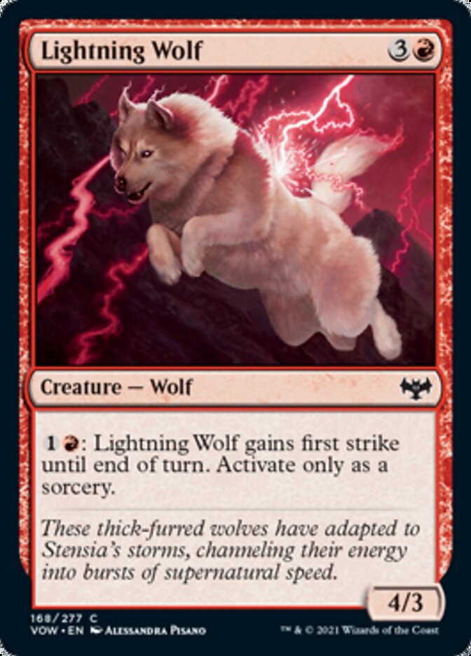 Lightning Wolf [Innistrad: Crimson Vow] | Jomio and Rueliete's Cards and Comics