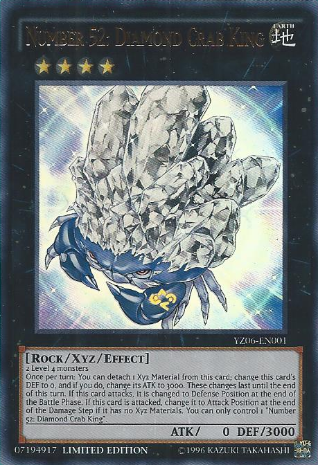 Number 52: Diamond Crab King [YZ06-EN001] Ultra Rare | Jomio and Rueliete's Cards and Comics