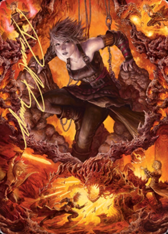Nahiri, Heir of the Ancients 2 Art Card (Gold-Stamped Signature) [Zendikar Rising Art Series] | Jomio and Rueliete's Cards and Comics