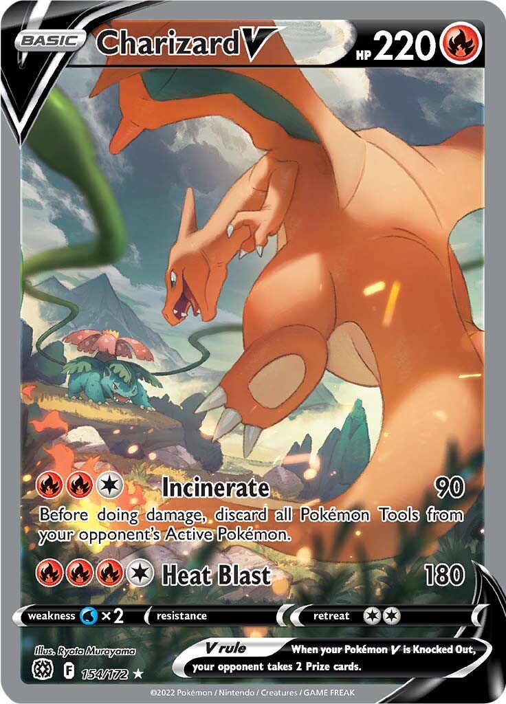 Charizard V (154/172) [Sword & Shield: Brilliant Stars] | Jomio and Rueliete's Cards and Comics