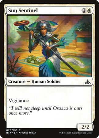 Sun Sentinel [Rivals of Ixalan] | Jomio and Rueliete's Cards and Comics