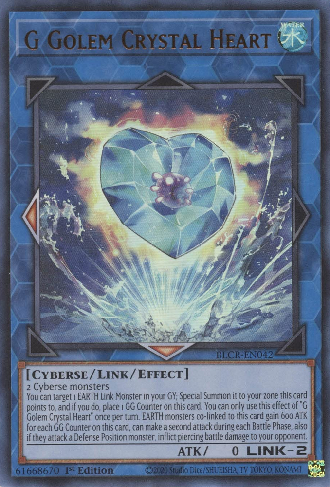 G Golem Crystal Heart [BLCR-EN042] Ultra Rare | Jomio and Rueliete's Cards and Comics