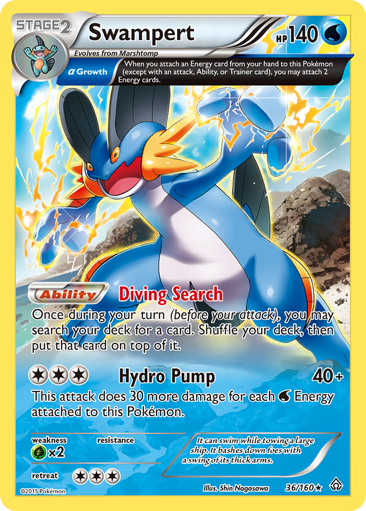Swampert (36/160) [XY: Primal Clash] | Jomio and Rueliete's Cards and Comics