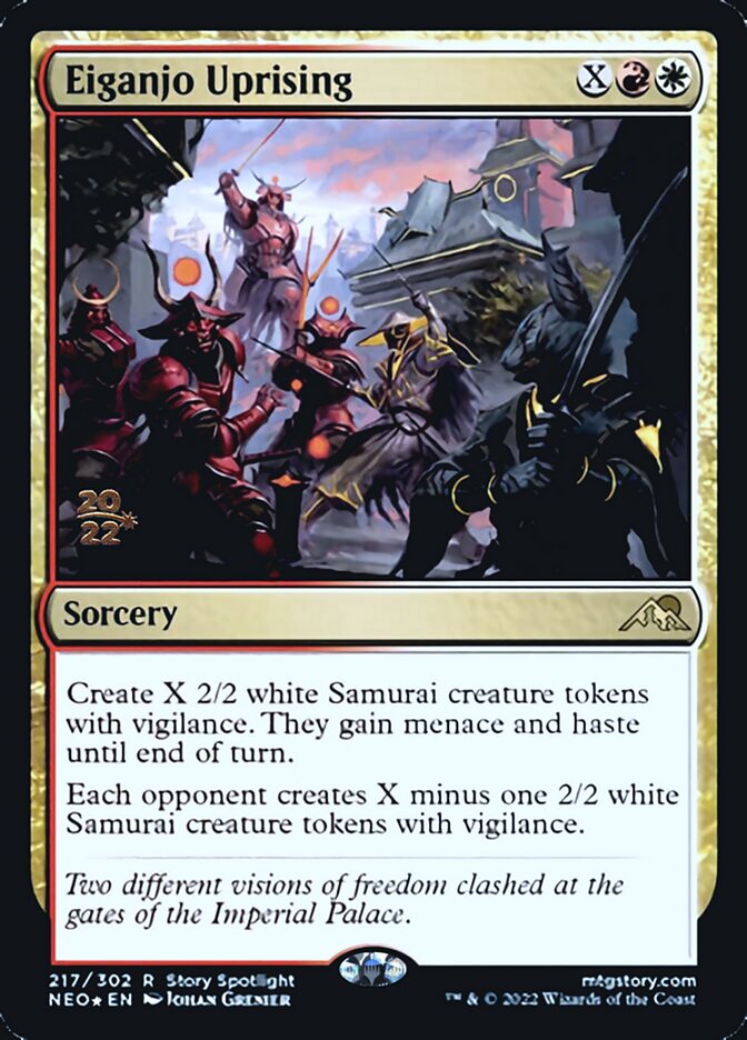 Eiganjo Uprising [Kamigawa: Neon Dynasty Prerelease Promos] | Jomio and Rueliete's Cards and Comics