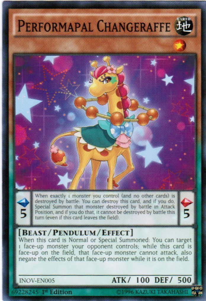 Performapal Changeraffe [INOV-EN005] Common | Jomio and Rueliete's Cards and Comics