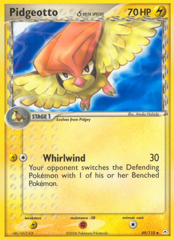 Pidgeotto (49/110) (Delta Species) [EX: Holon Phantoms] | Jomio and Rueliete's Cards and Comics