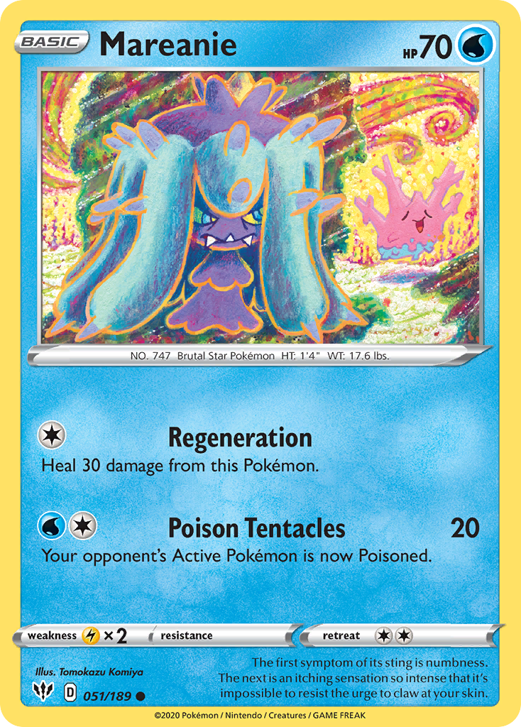 Mareanie (051/189) [Sword & Shield: Darkness Ablaze] | Jomio and Rueliete's Cards and Comics