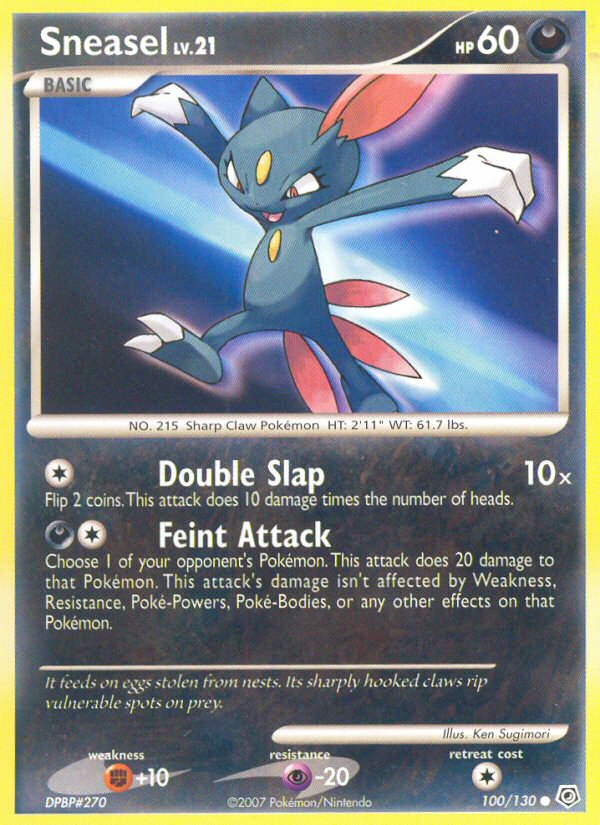 Sneasel (100/130) [Diamond & Pearl: Base Set] | Jomio and Rueliete's Cards and Comics