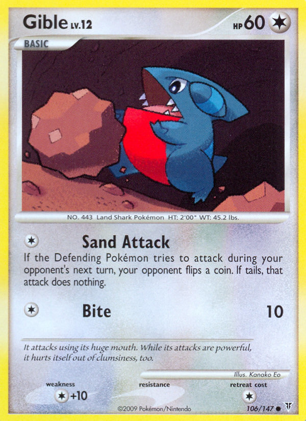 Gible (106/147) [Platinum: Supreme Victors] | Jomio and Rueliete's Cards and Comics