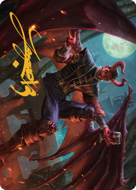 Raphael, Fiendish Savior Art Card (40) (Gold-Stamped Signature) [Commander Legends: Battle for Baldur's Gate Art Series] | Jomio and Rueliete's Cards and Comics