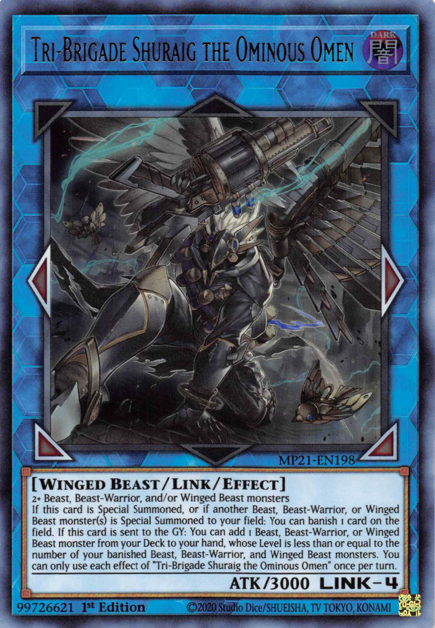 Tri-Brigade Shuraig the Ominous Omen [MP21-EN198] Ultra Rare | Jomio and Rueliete's Cards and Comics