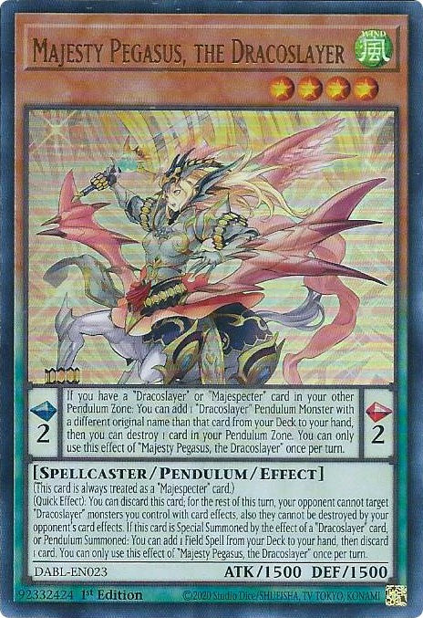 Majesty Pegasus, the Dracoslayer [DABL-EN023] Ultra Rare | Jomio and Rueliete's Cards and Comics