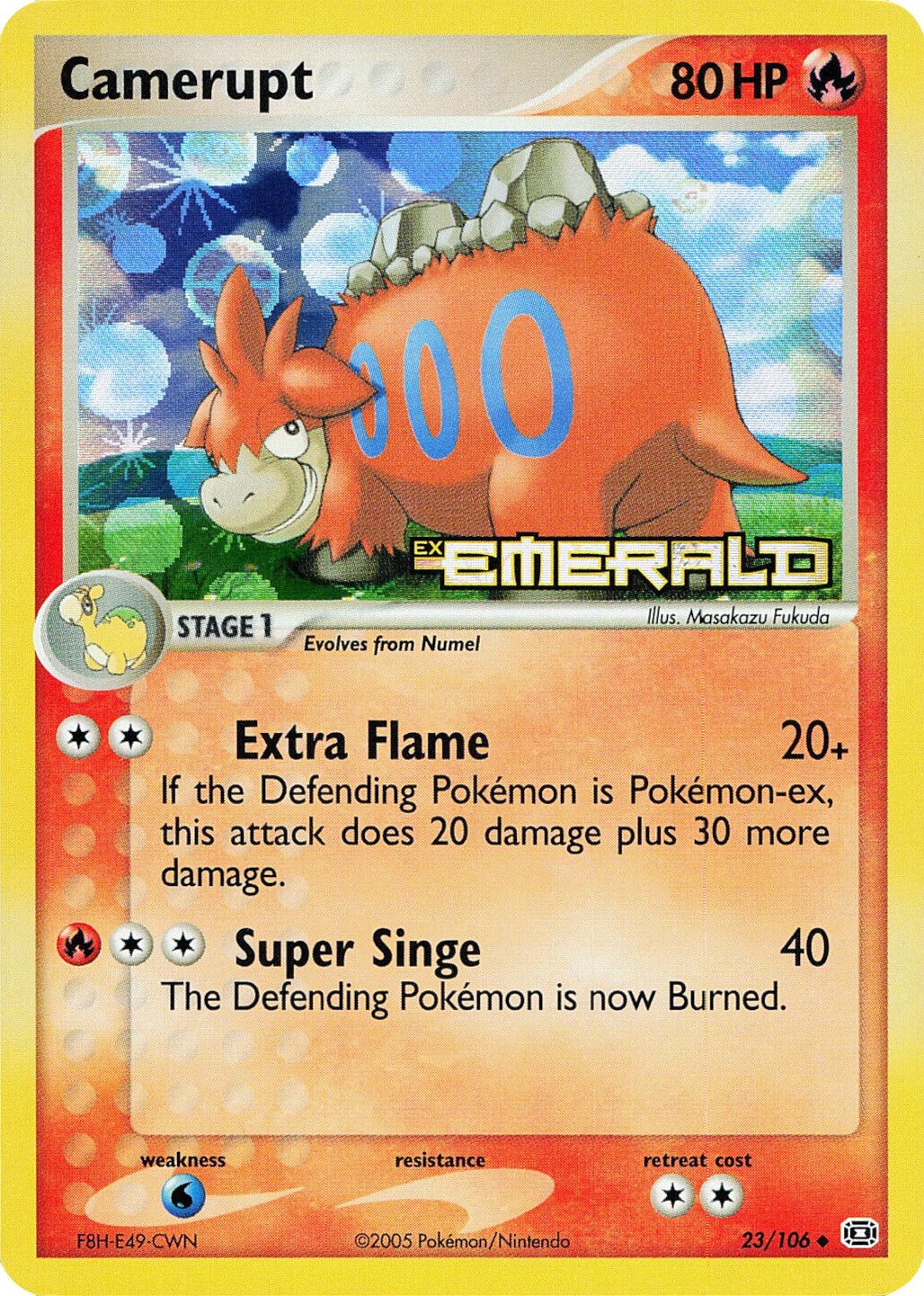 Camerupt (23/106) (Stamped) [EX: Emerald] | Jomio and Rueliete's Cards and Comics