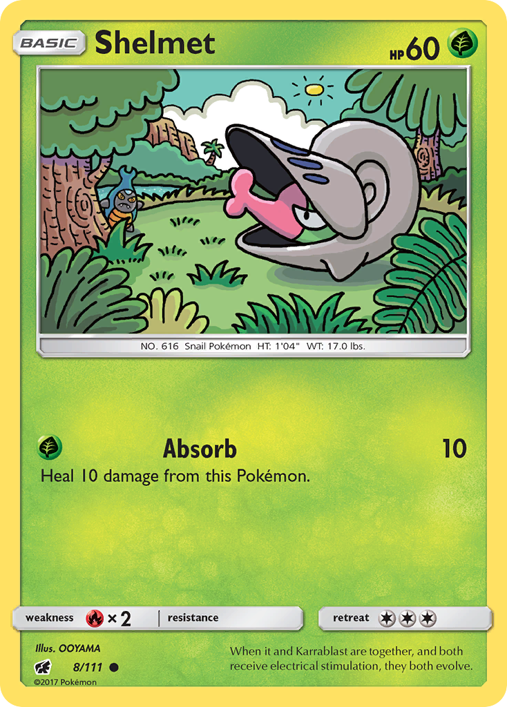 Shelmet (8/111) [Sun & Moon: Crimson Invasion] | Jomio and Rueliete's Cards and Comics