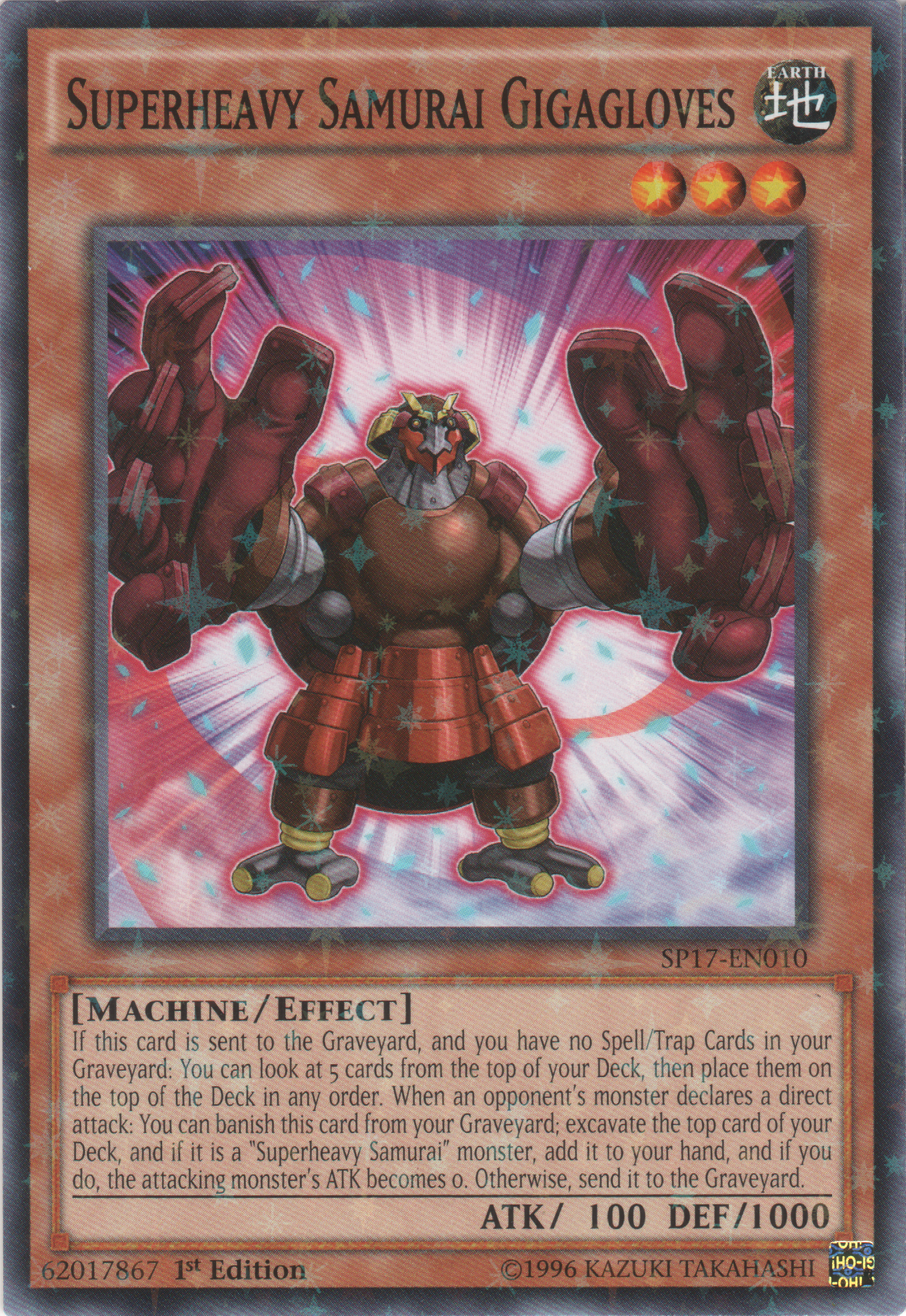 Superheavy Samurai Gigagloves (Starfoil) [SP17-EN010] Starfoil Rare | Jomio and Rueliete's Cards and Comics